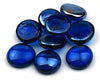 Large Flat Luster Beads, 1 inch -Cabolt Blue