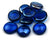 Large Flat Luster Beads, 1 inch -Cabolt Blue